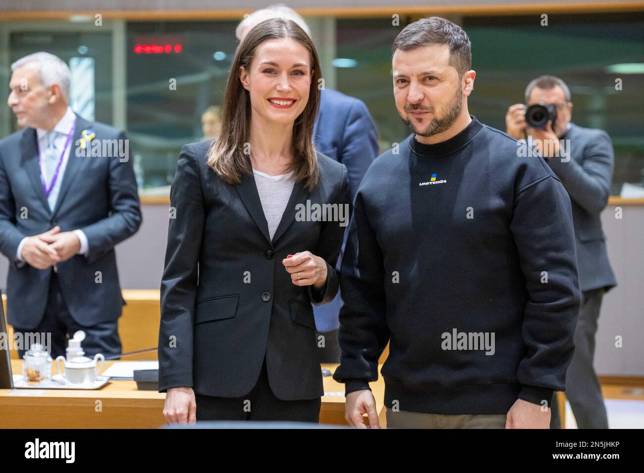 BRUSSELS - Ukrainian President Volodimir Zelensky meets Prime Minister ...
