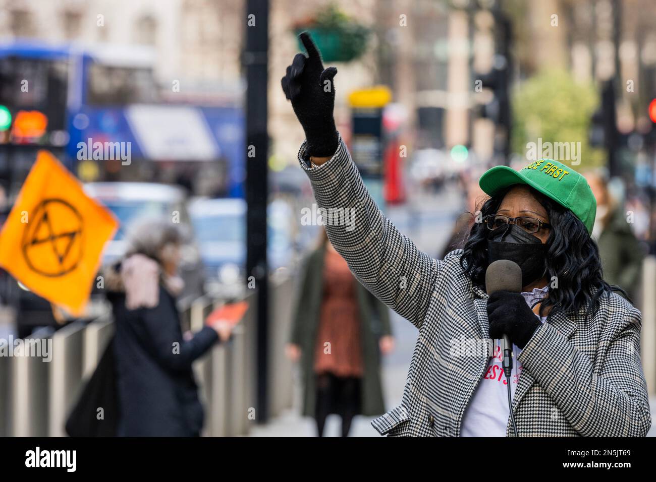 London, UK. 9th Feb, 2023. Supporters of the Dogwood alliance join the ...
