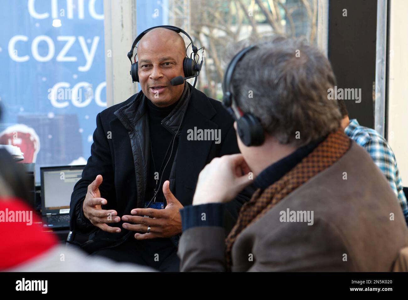 Football legend ronnie lott left visits the michael kay show on espn