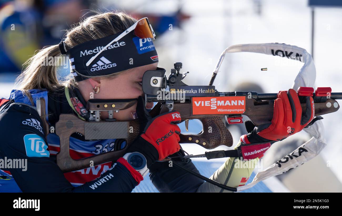 09 February 2023, Thuringia, Oberhof Biathlon World Championship