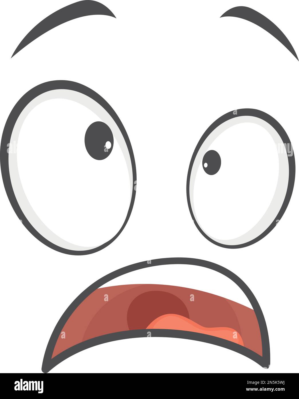 Premium Vector  Anguished face scared expression emoji negative