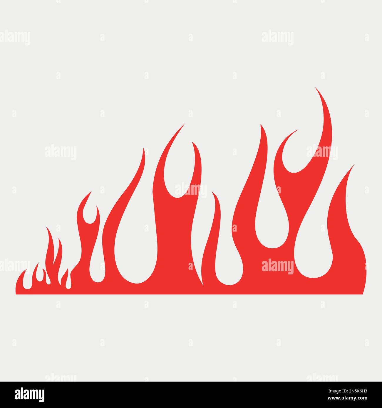 Hand drawn flame silhouette vector illustration Stock Vector Image ...