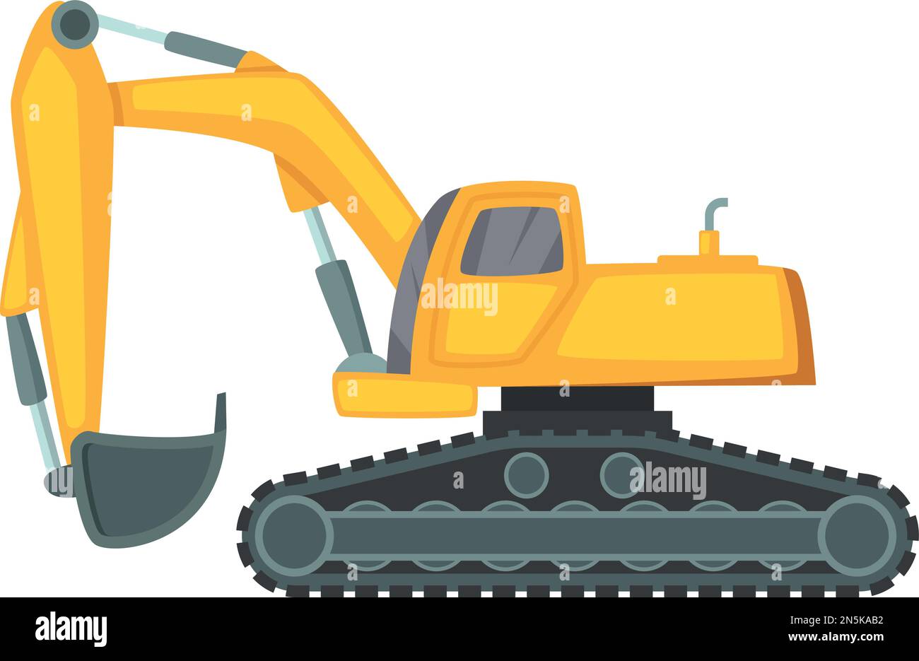 Excavator cartoon icon. Industrial transport. Heavy machinery Stock Vector Image & Art Alamy