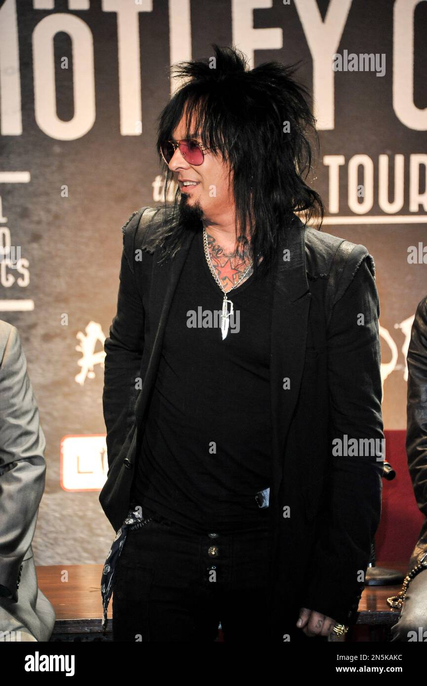 Nikki Sixx seen at Motley Crue Press Conference, Tuesday, Jan. 28