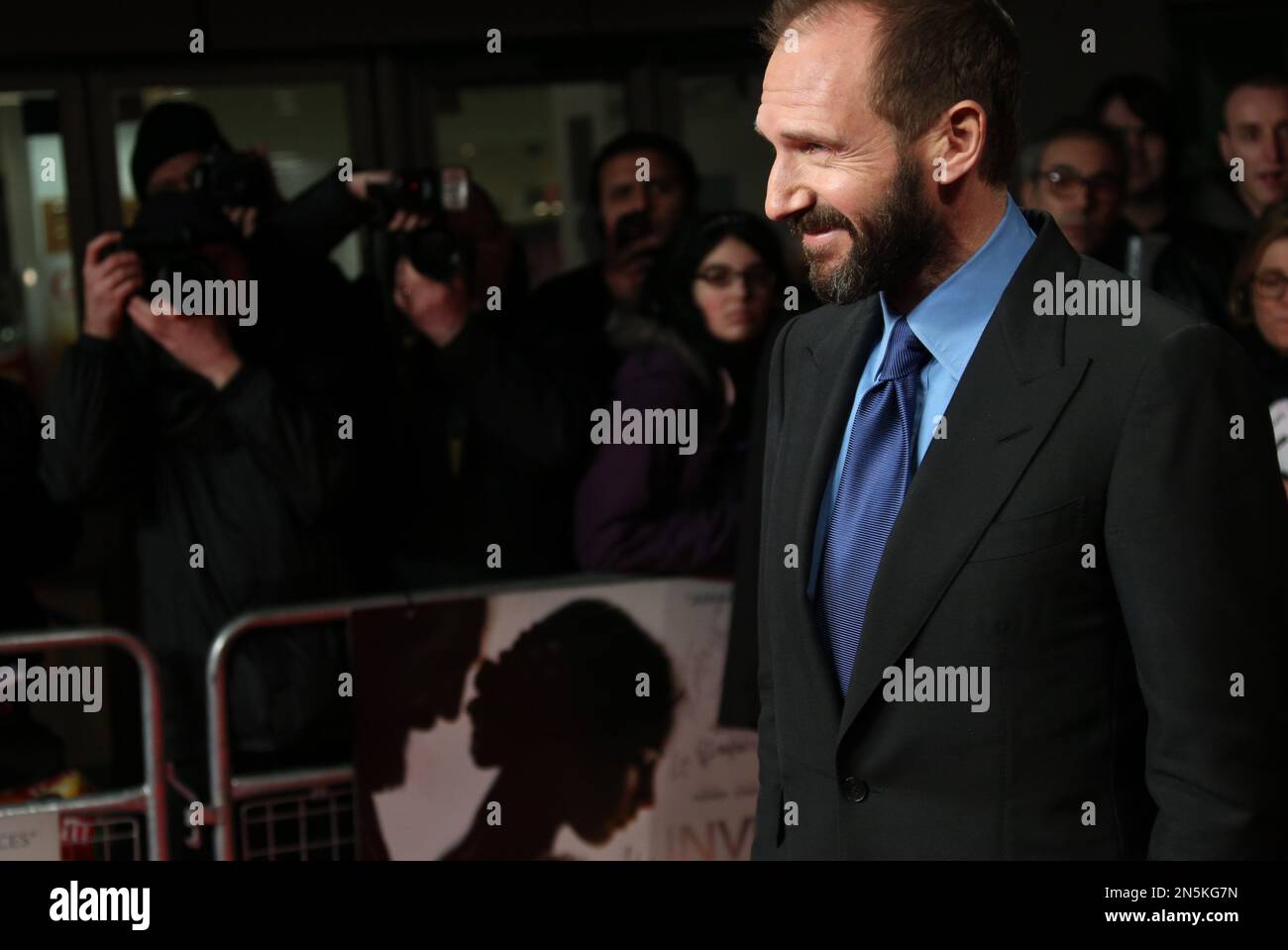 British actor Ralph Fiennes arrives on the red carpet for the UK ...