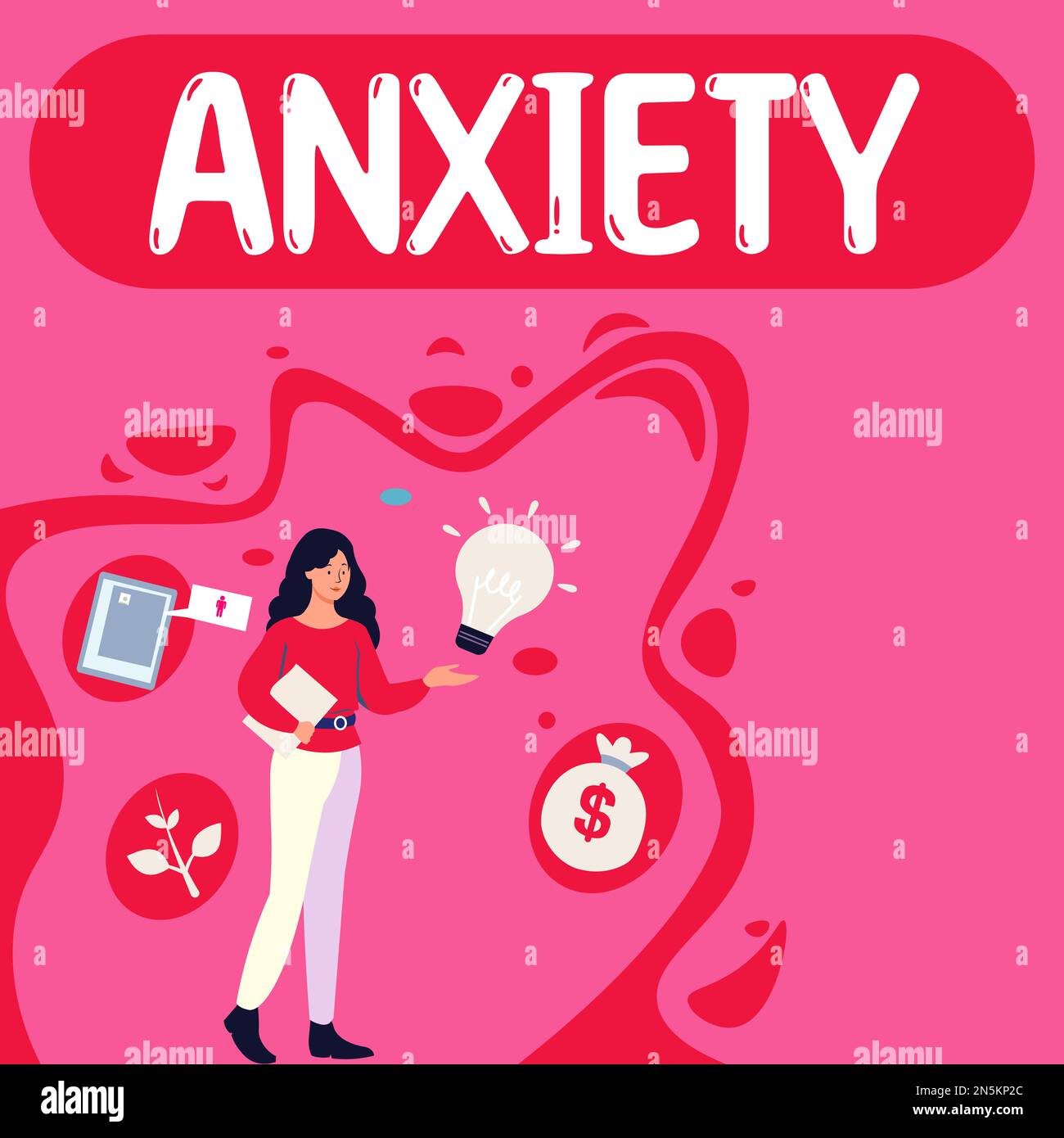Text sign showing Anxiety. Concept meaning Excessive Text sign showing Anxiety. Concept meaning Excessive