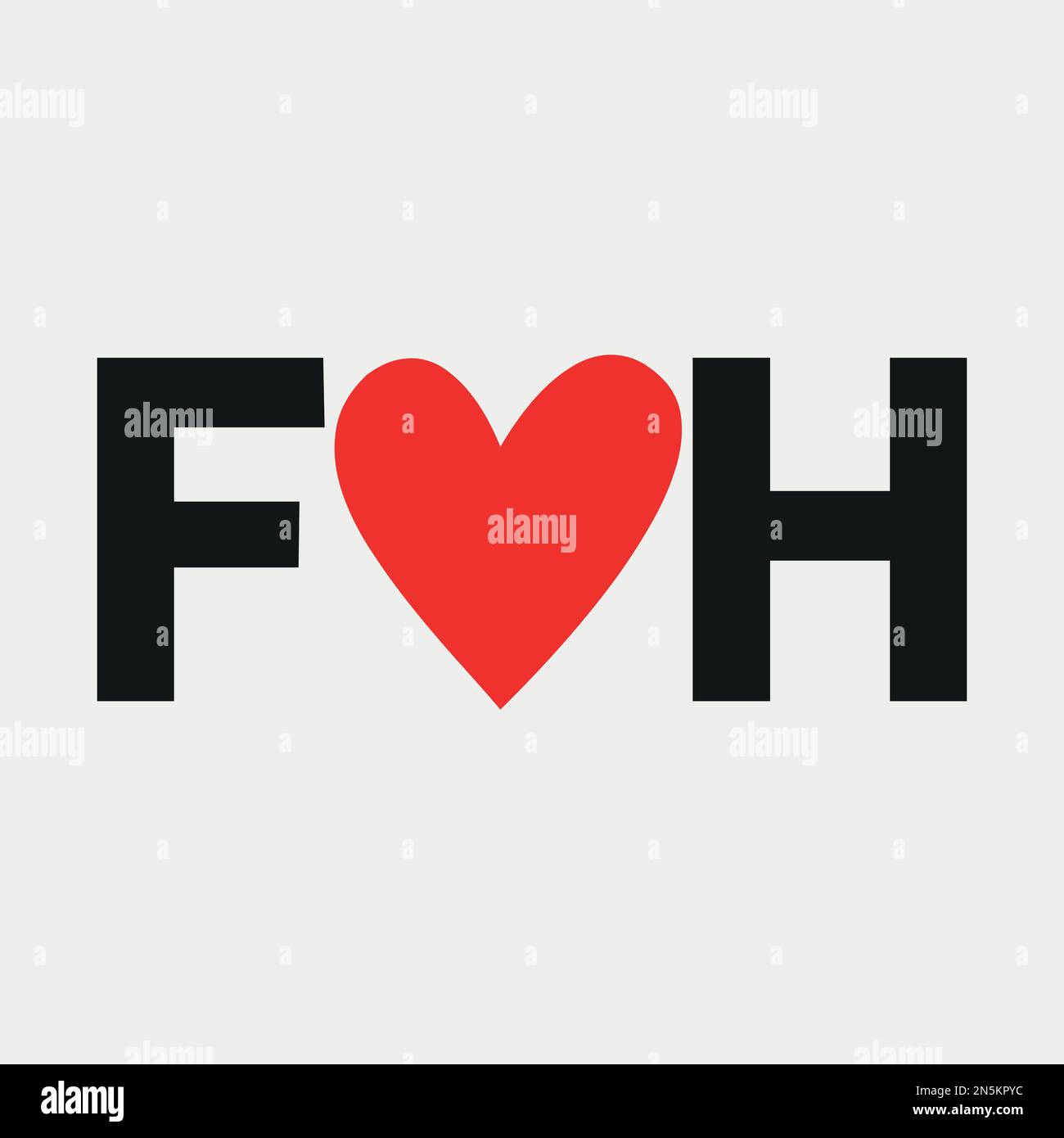 Best couple name F love H vector illustration Stock Vector Image ...