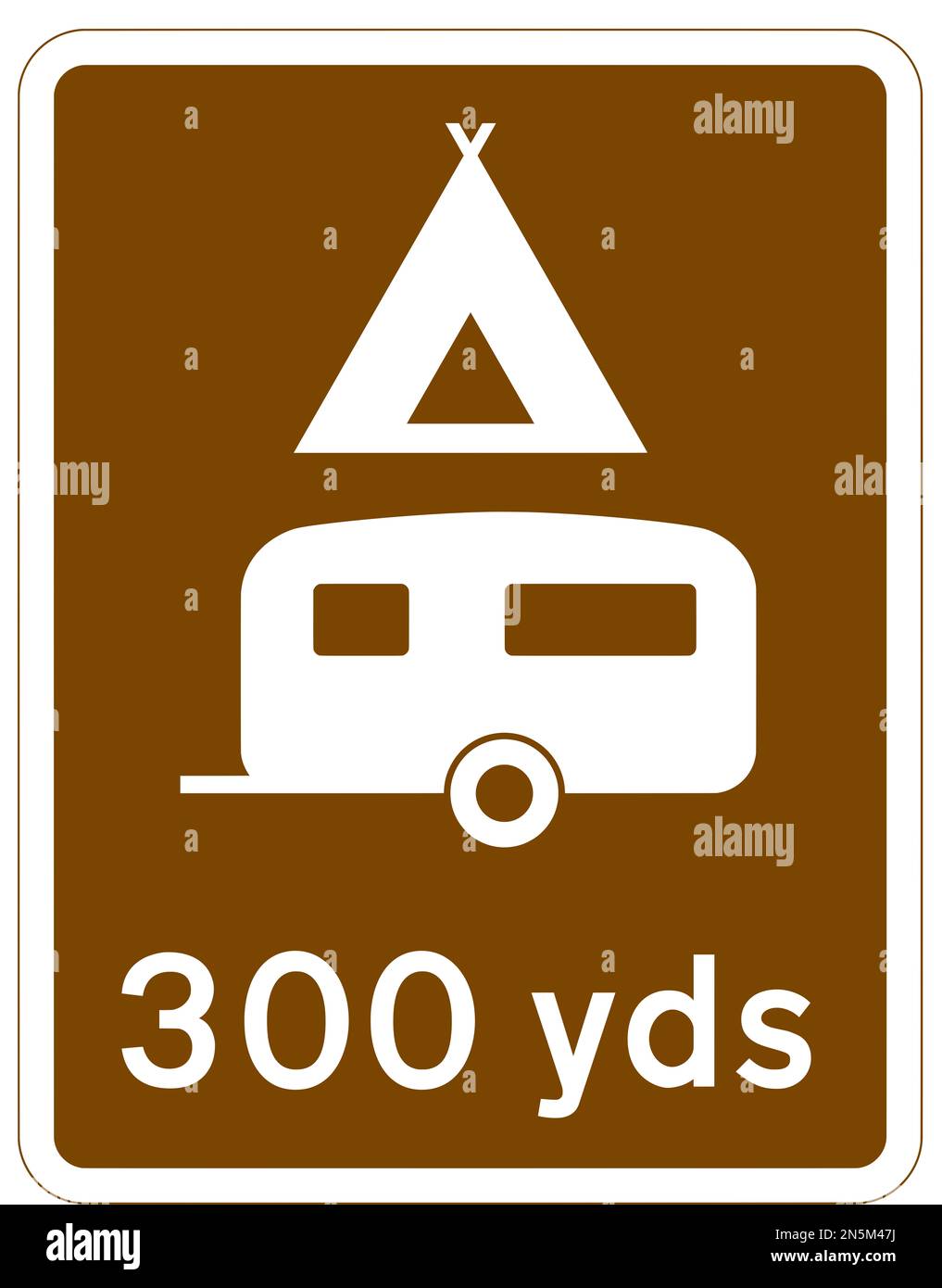 Camping and caravan site ahead British road sign Stock Photo Alamy