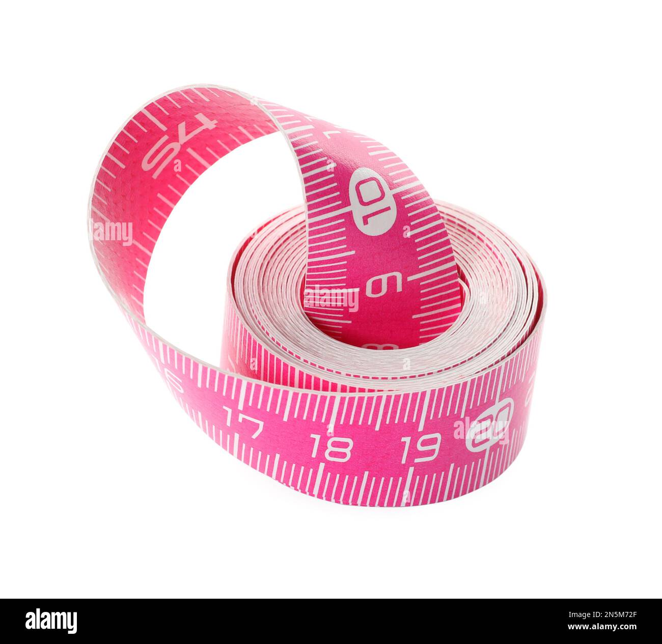 Pink measuring tape in centimeters isolated on white background Stock Photo  - Alamy