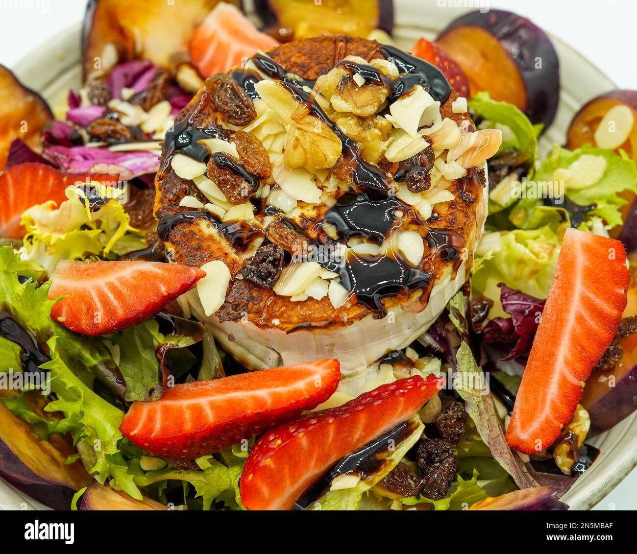 Gourmet goat cheese salad with balsamic vinaigrette Stock Photo Alamy