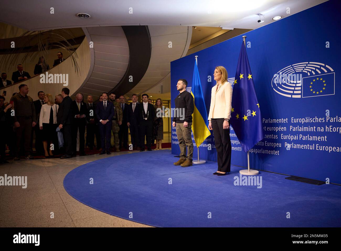 Brussels, Belgium. 09th Feb, 2023. Ukrainian President Volodymyr ...
