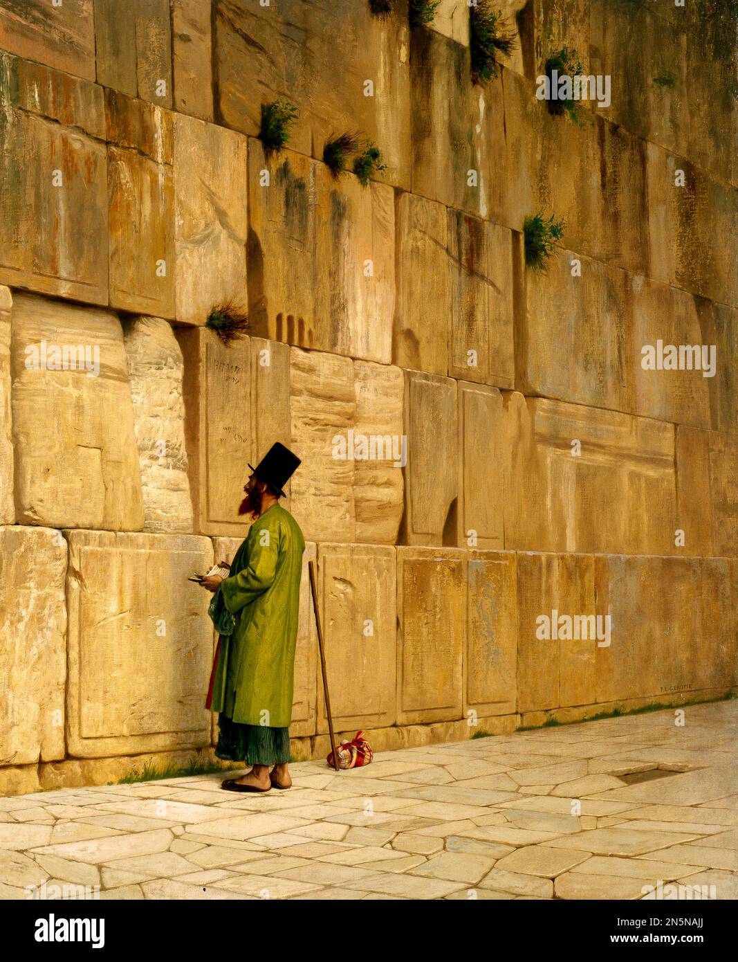 Jean-Léon Gérôme, The wailing Wall, 1880, oil on canvas. Jerusalem Stock Photo