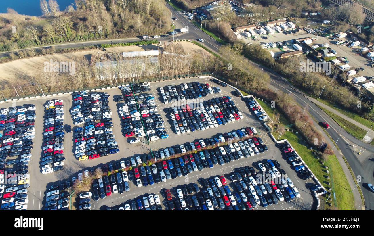 Drone footage parking lot hires stock photography and images Alamy