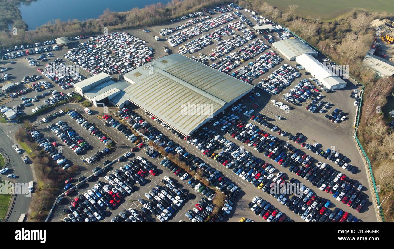Drone footage parking lot hires stock photography and images Alamy