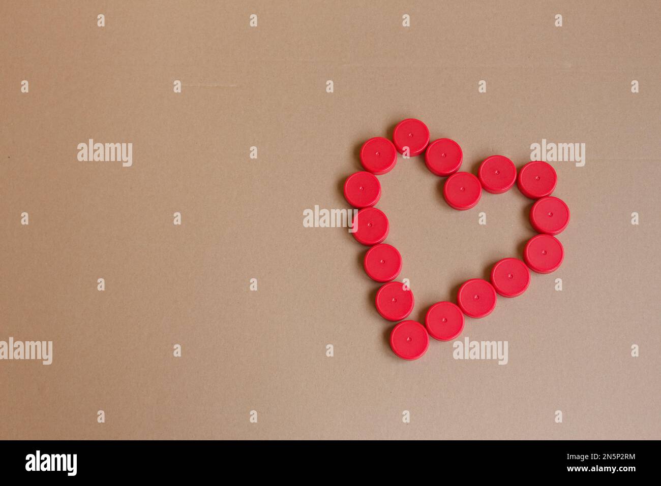 Environmentally friendly Valentine's Day gift. A single heart formed