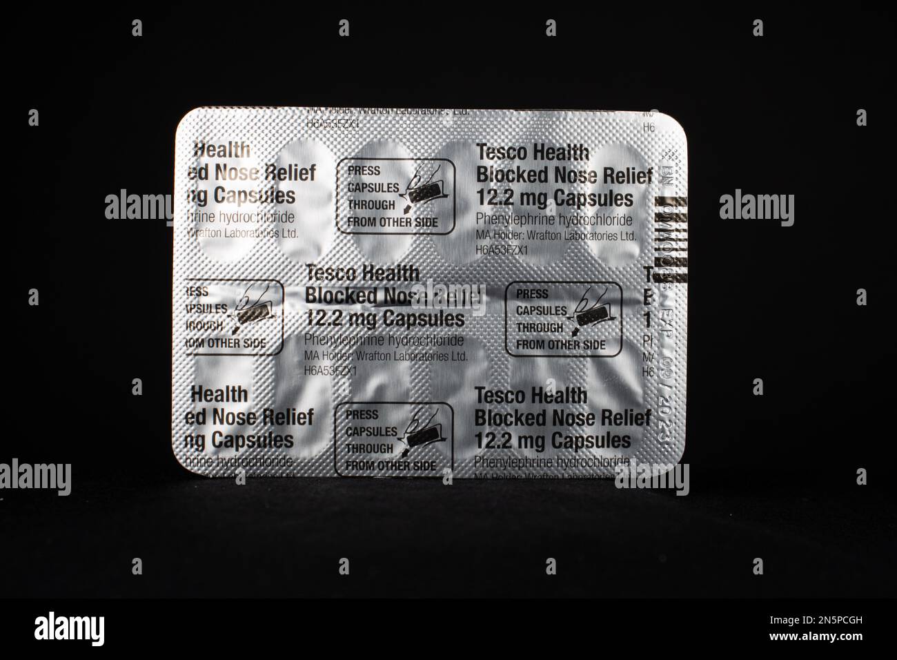 EXETER, DEVON, UK JANUARY 10, 2023 blister pack preformed plastic