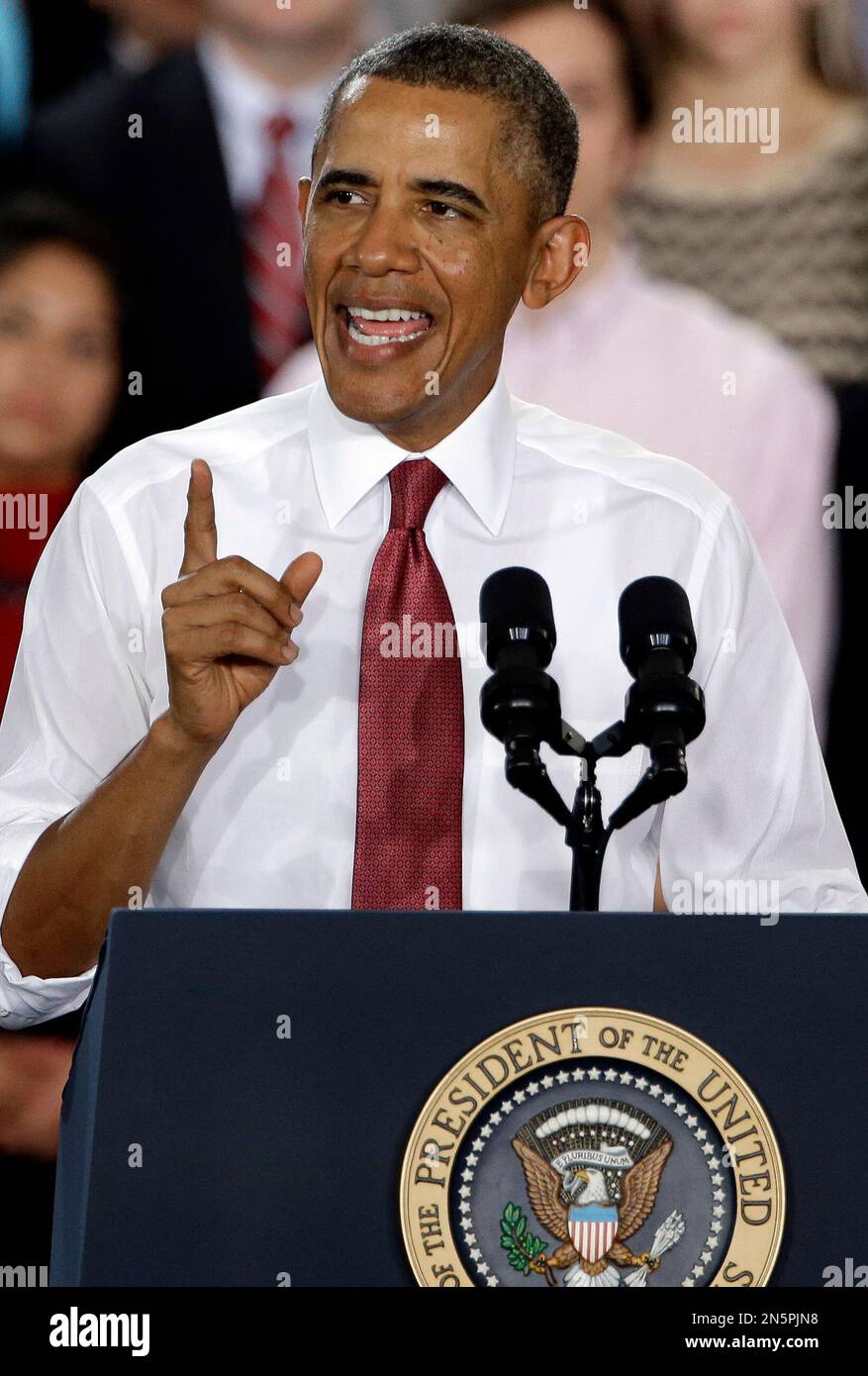President Barack Obama speaks about the economy and jobs and