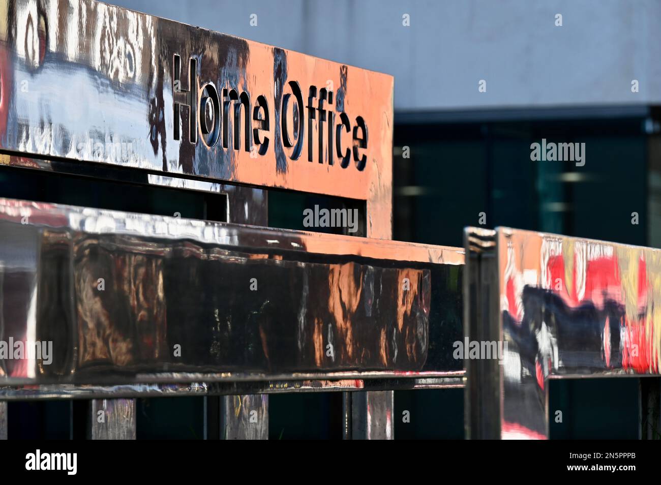 Home Office Sign, Home Office, Marsham Street, London. UK Stock Photo