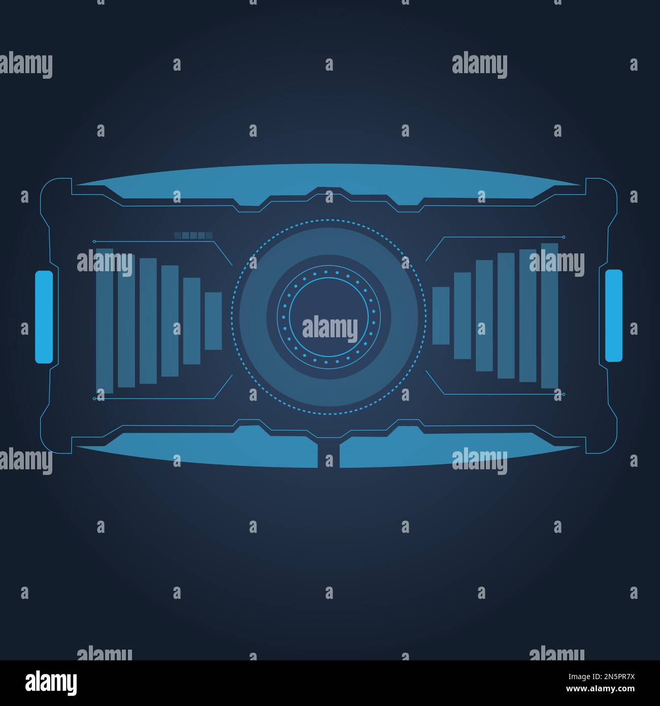 Futuristic user interface with HUD and infographic elements. Scanner ...