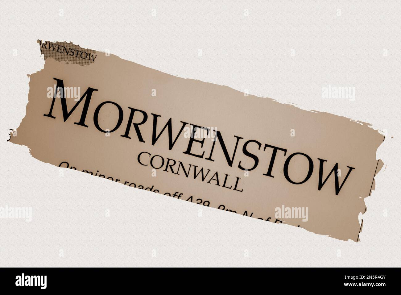 MORWENSTOW in English vocabulary language word with reference village