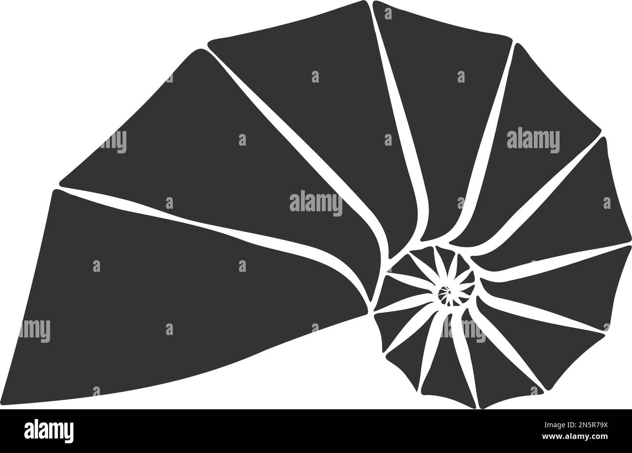 Nautilus shell symbol. Sea shell logo. Flat vector illustration Stock Vector Image & Art Alamy