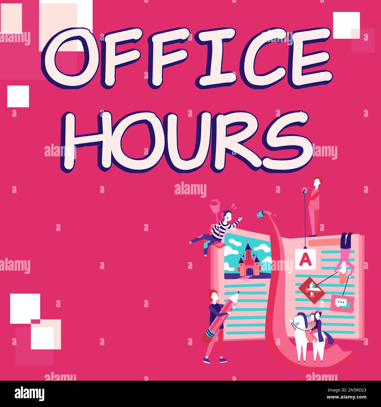 Hand writing sign Office Hours. Conceptual photo The hours which