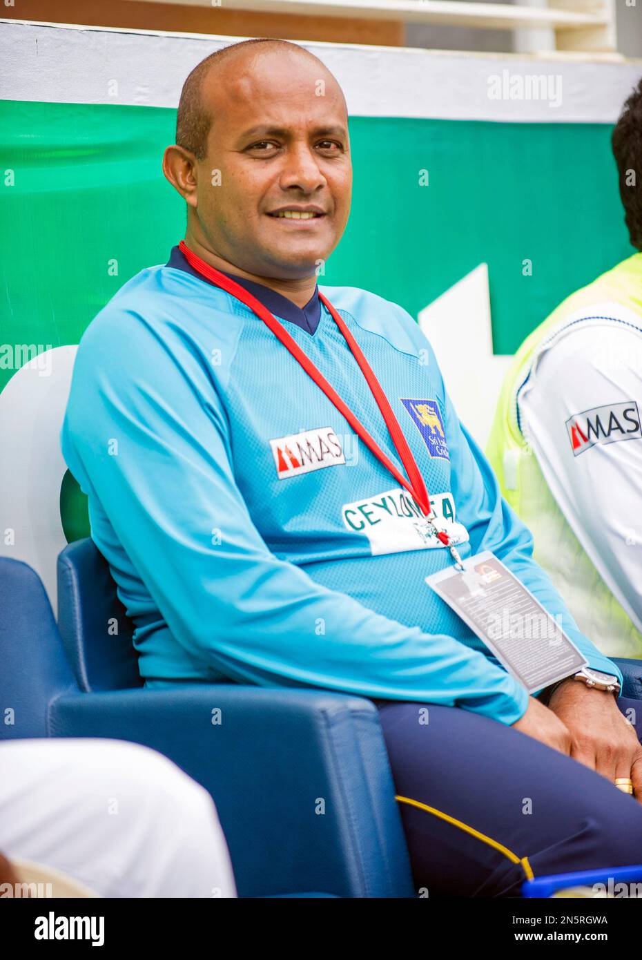 Hashan Tillakaratne Sri Lanka's new National Selector watches the match ...