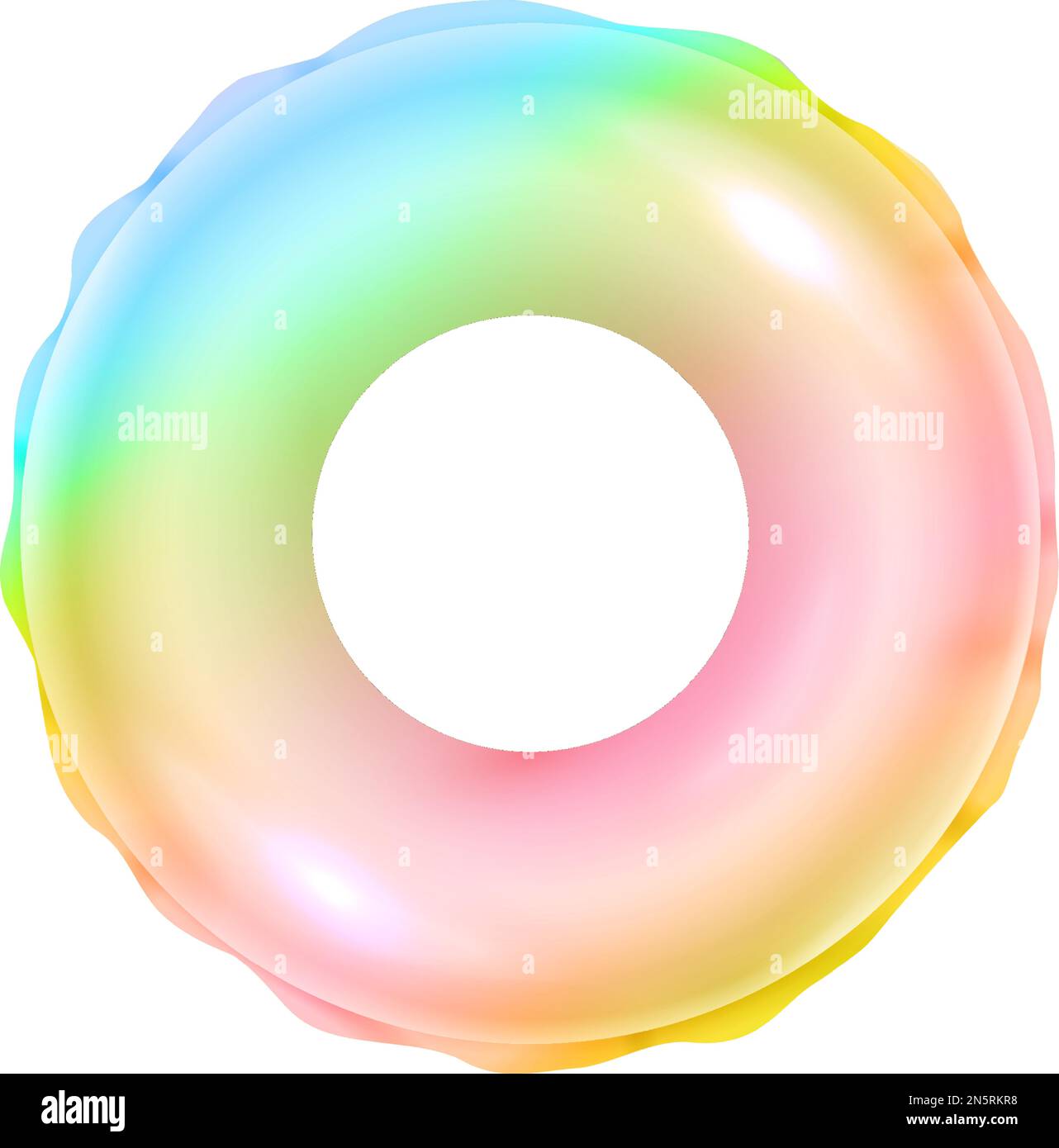Swimming ring. Inflatable realistic donut. Summer party isolated on white background Stock Vector