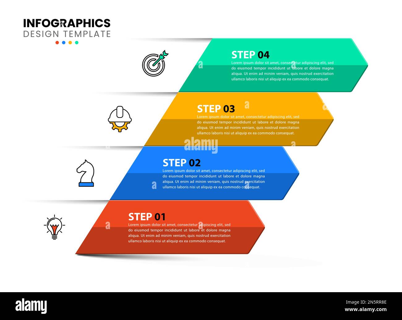 Infographic template with icons and 4 options or steps. Can be used for ...