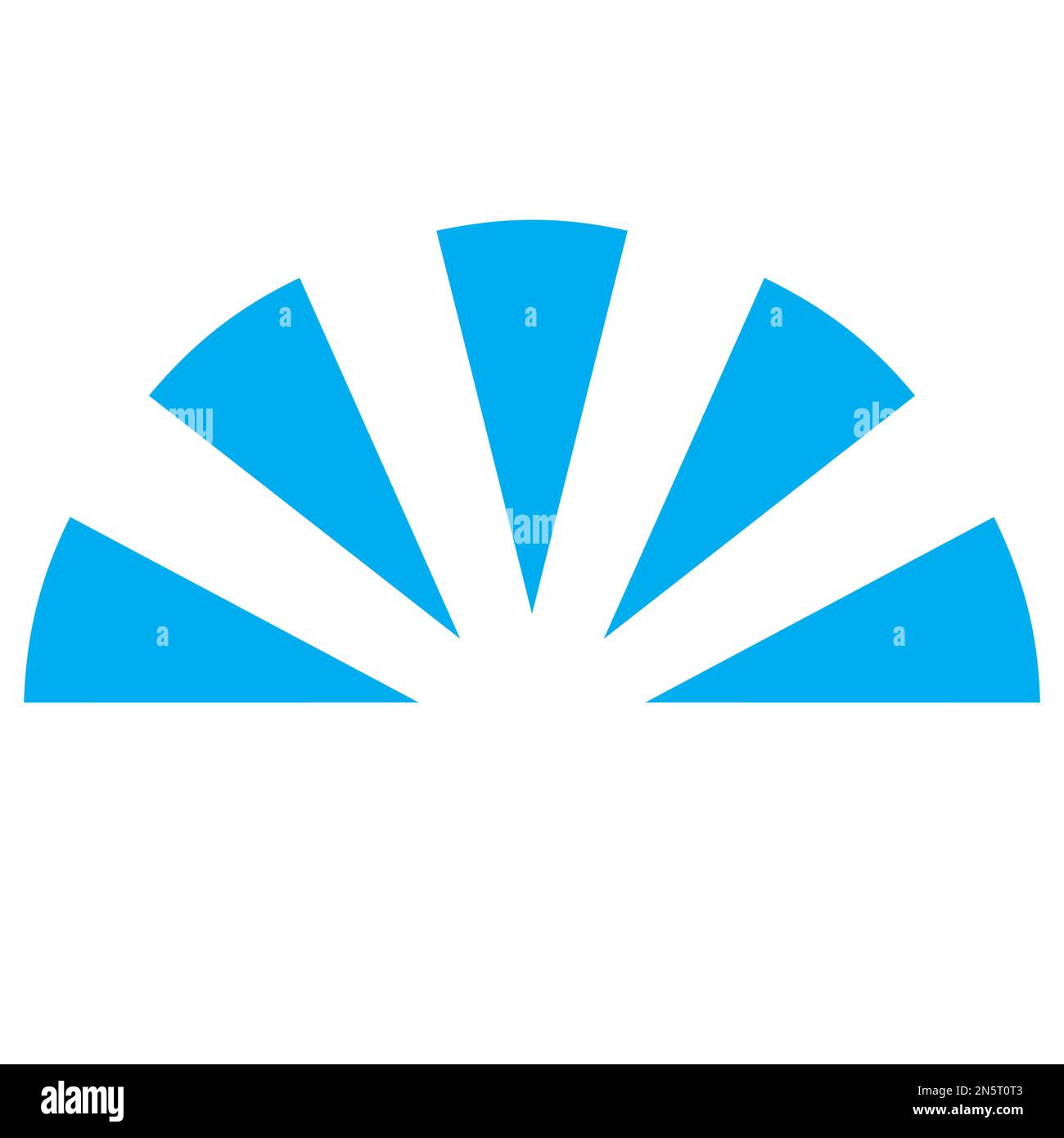 Blue and white vector graphic of a map symbol denoting a viewpoint