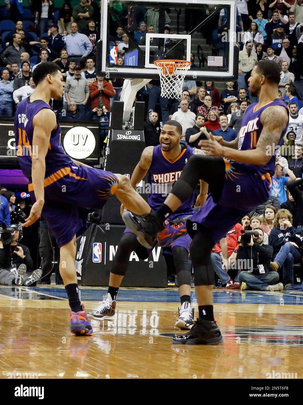 Markieff and Marcus Morris with the Suns