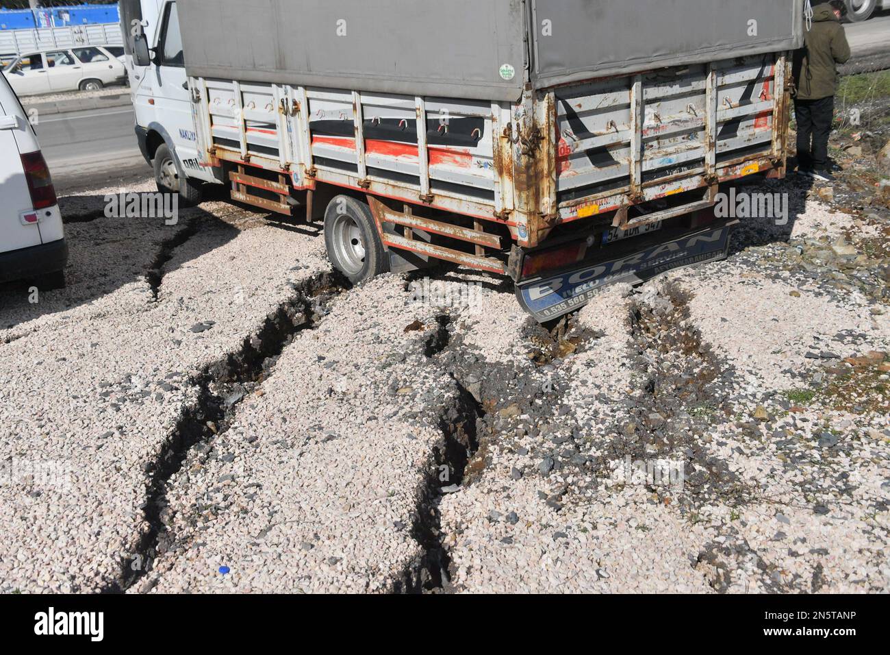 Turkey. Province Kakhramanmarash. Earthquake consequences. Cracks in ...