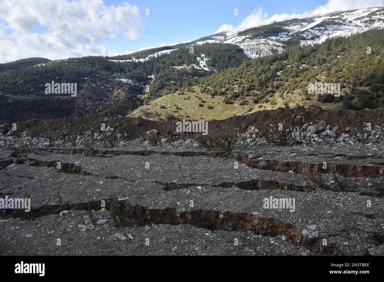 Turkey. Province Kakhramanmarash. Earthquake consequences. Cracks in ...