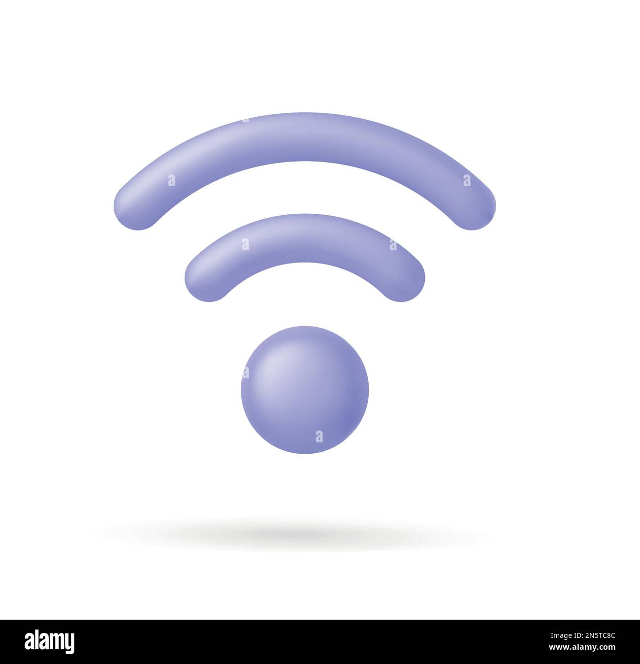 realistic wi-fi wireless internet connection icon 3d render design Eps 10 Stock Vector