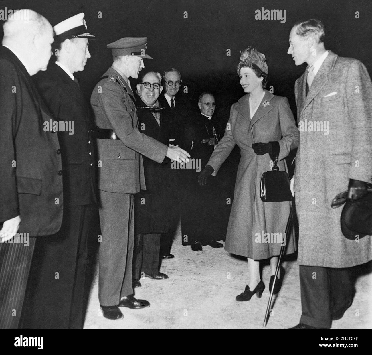 Britain's Princess Elizabeth is seen on her arrival at Luqa Airport in ...