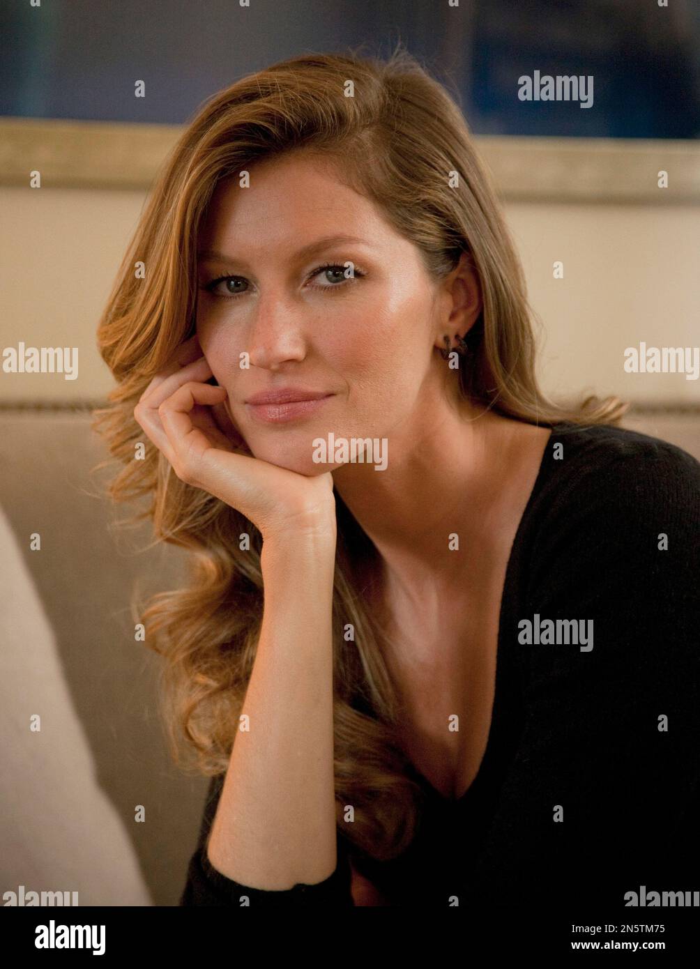 Fashion model Gisele Bundchen poses for a portrait on Monday, Jan. 6