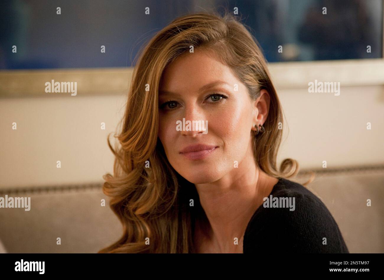 Fashion model Gisele Bundchen poses for a portrait on Monday, Jan. 6
