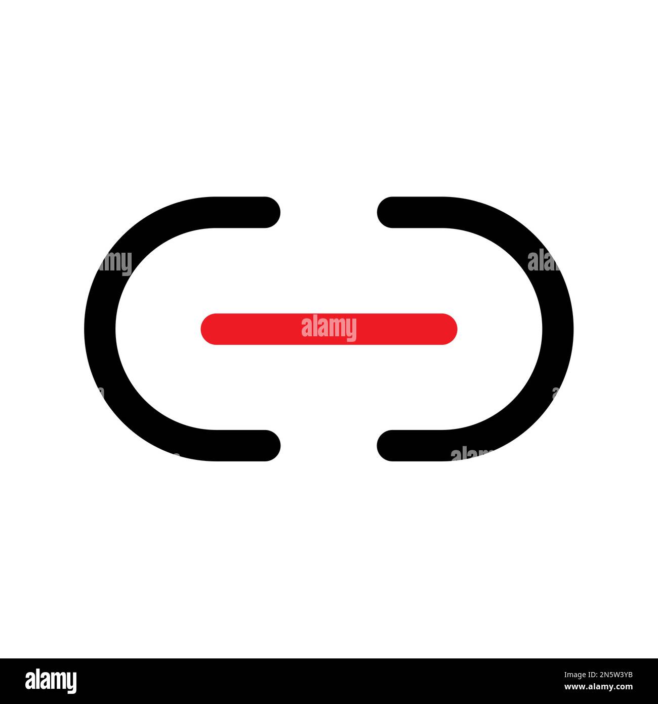 Link icon line isolated on white background. Black flat thin icon on modern outline style. Linear symbol and editable stroke. Simple and pixel perfect Stock Vector