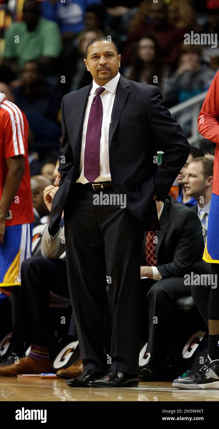 Golden State Warriors head coach Mark Jackson is shown against the
