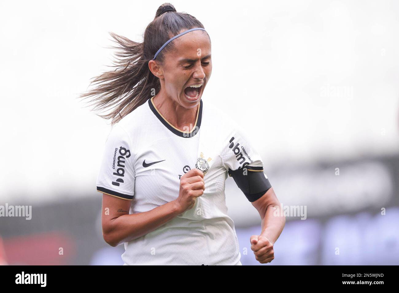 SP - Sao Paulo - 09/02/2023 - SUPERCOPA DO BRASIL FEMININA 2023,  CORINTHIANS X INTERNACIONAL - Diany Corinthians player celebrates his goal  during a match against Internacional at Arena Corinthians stadium for