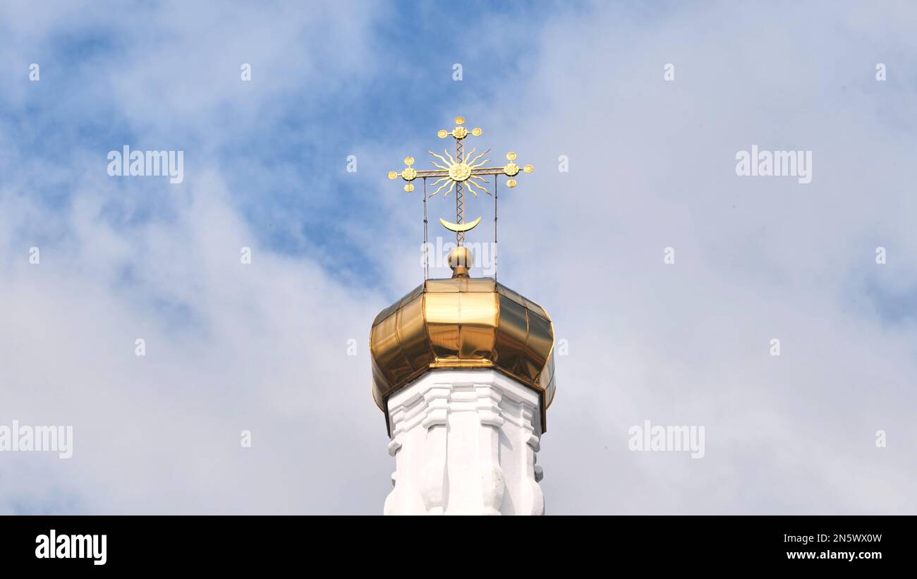 The dome of the Orthodox Church with the Cross Stock Photo - Alamy