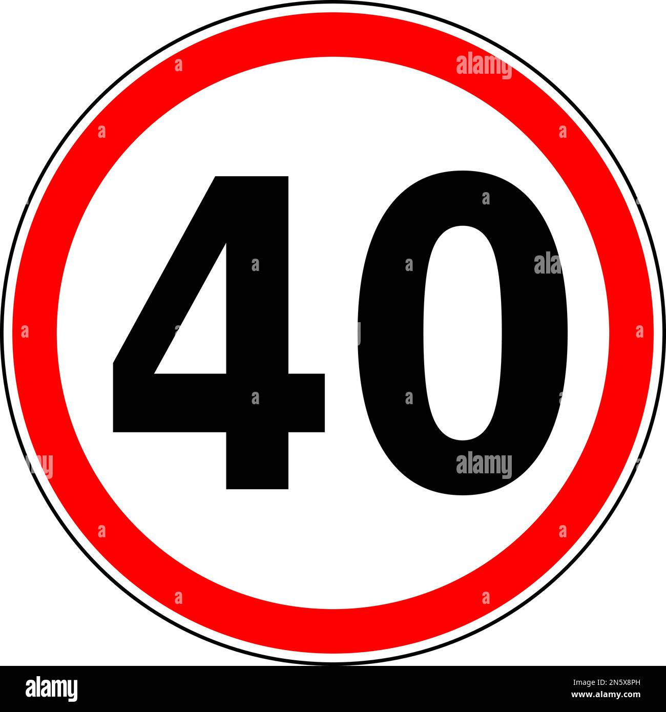 Vector Graphic Of A Uk 40 Miles Per Hour Speed Limit Road Sign It vector-graphic-of-a-uk-40-miles-per-hour-speed-limit-road-sign-it