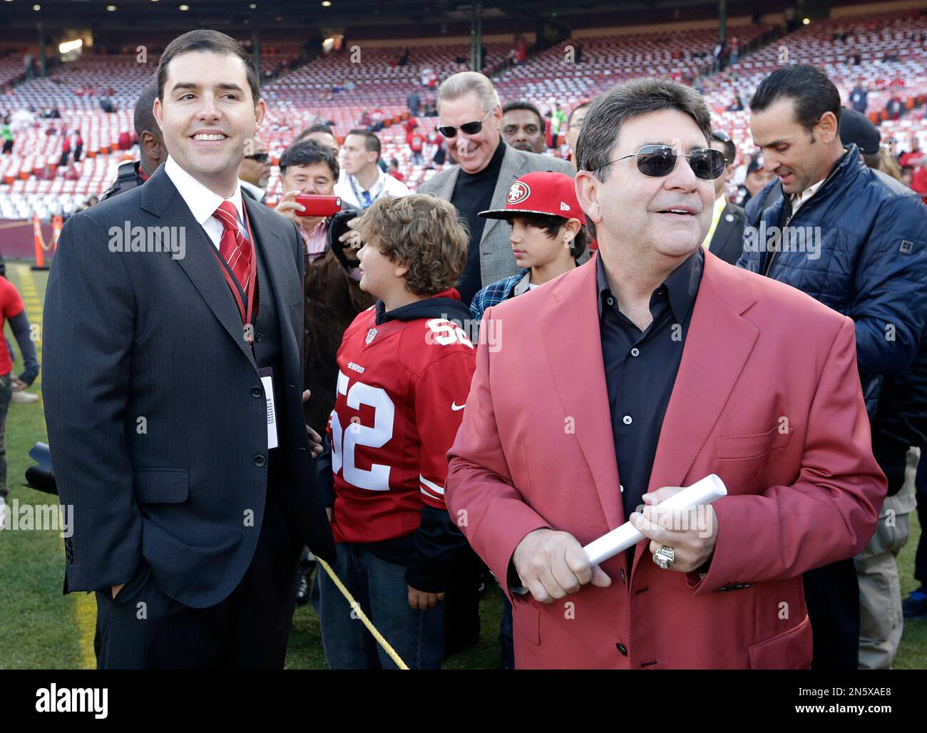 San francisco 49ers owner jed york left and former owner eddie