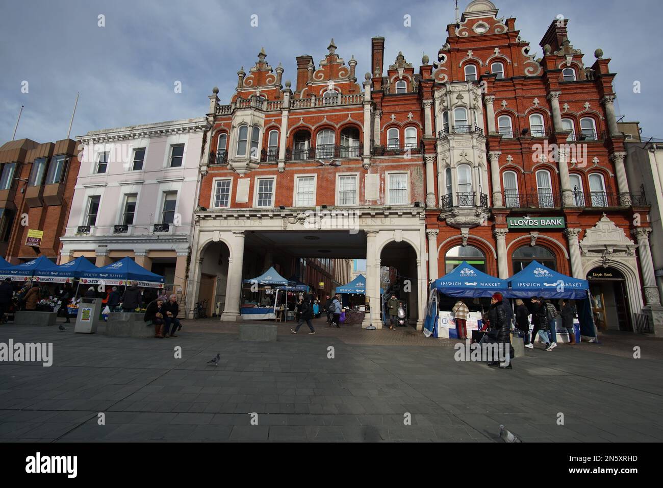 City center market stalls in Ipswich, UK Stock Photo - Alamy