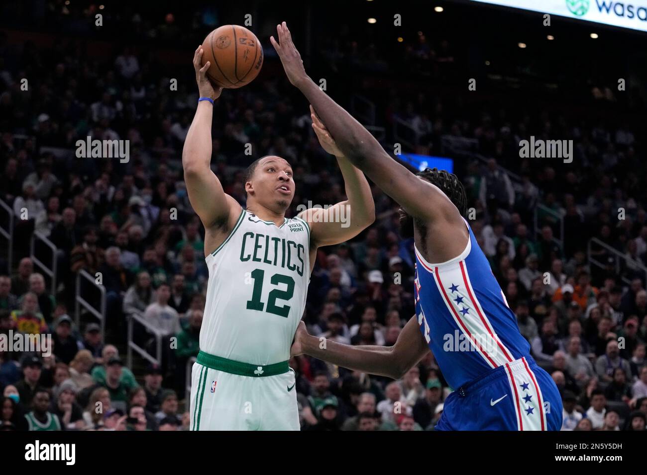 Boston Celtics forward Grant Williams (12) shoots during an NBA ...