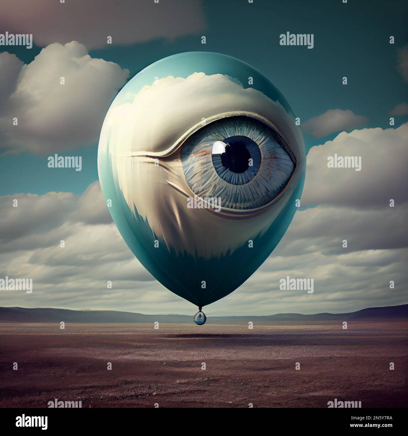 allseeing eye in form of hot air balloon Stock Photo Alamy