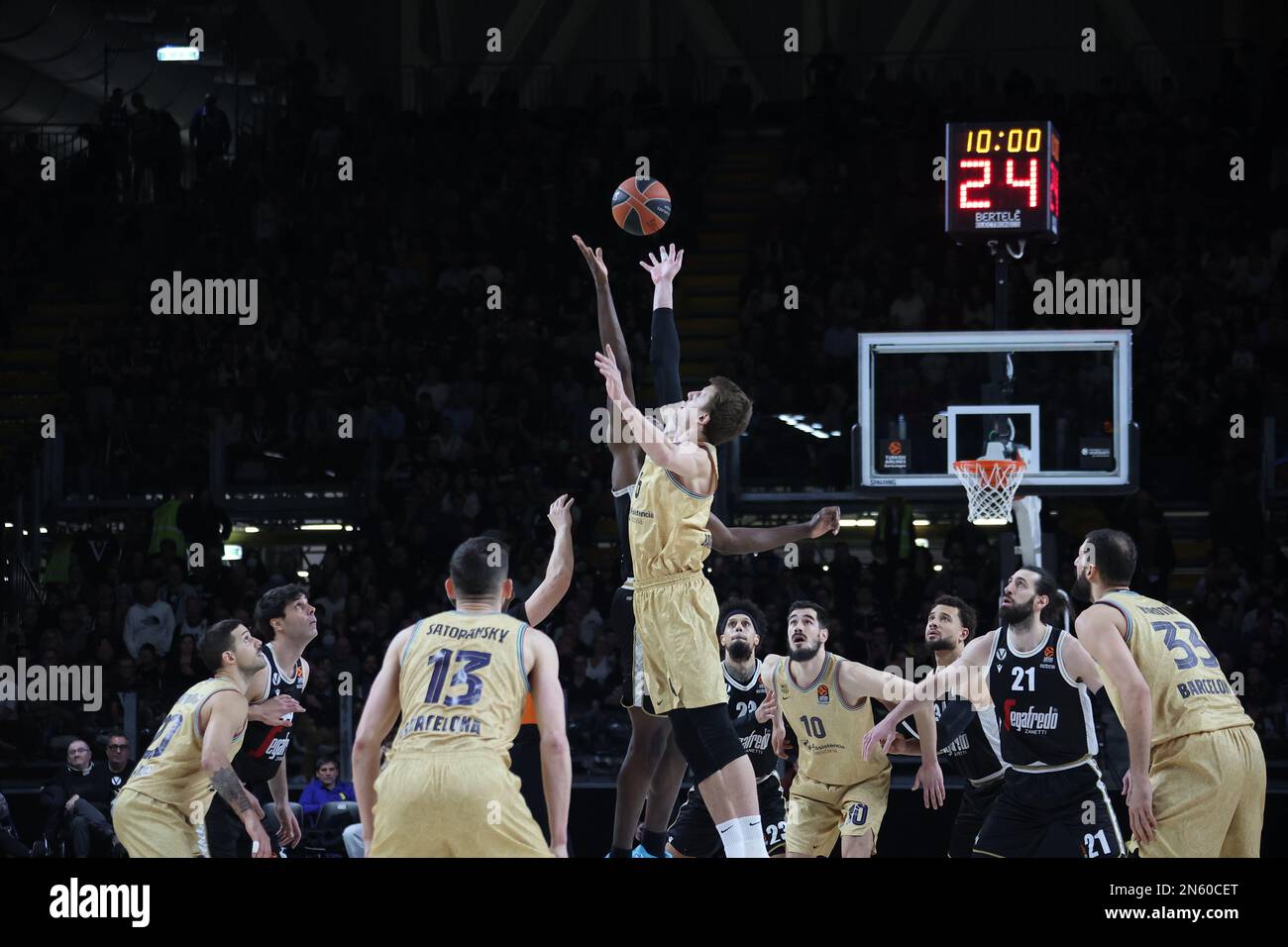 Bologna, Italy. 09th Feb, 2023. starting of the Euroleague basketball