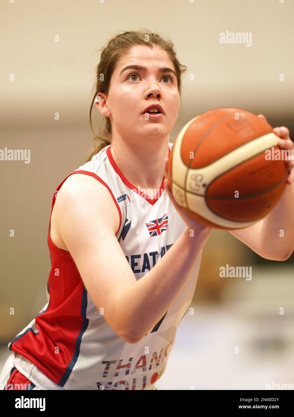 Great Britain's Hannah Robb shoots during the FIBA Women's EuroBasket