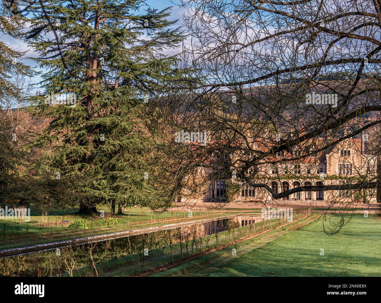 Palace of the Hornillos, Palace of the Fraguas in English picturesque style in Arenas de Iguña, Cantabria, Spain Stock Photo