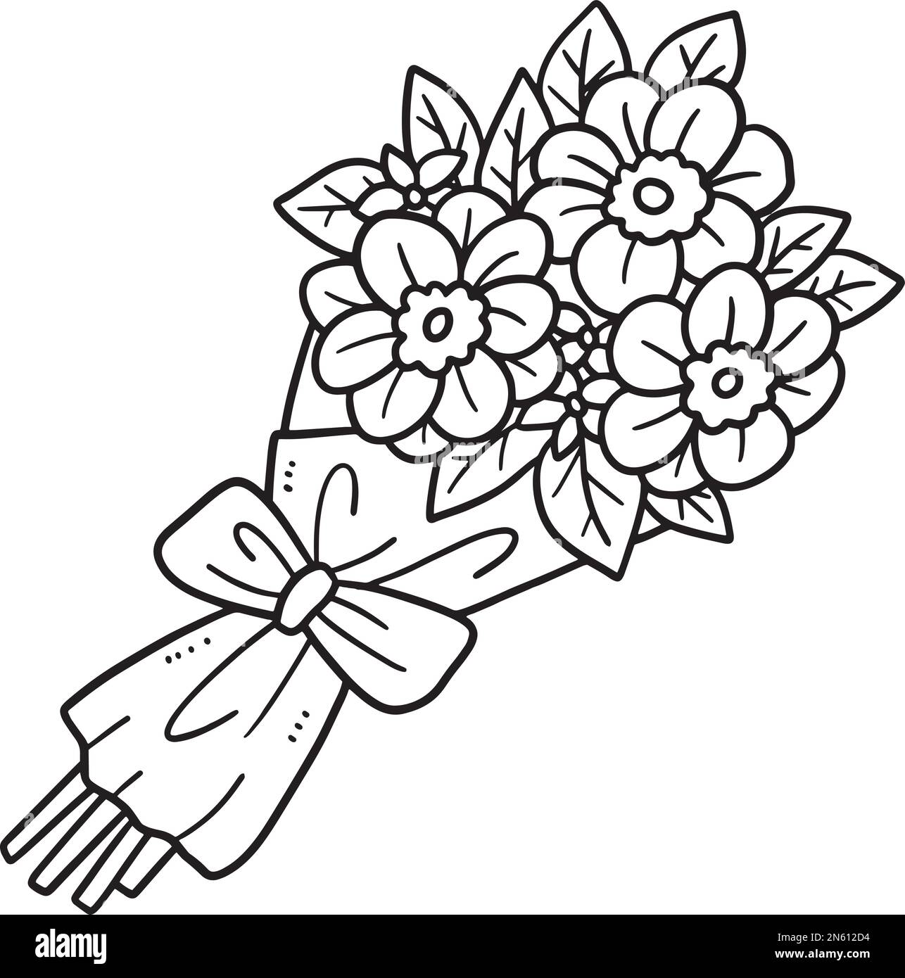 Bouquet Of Flowers Coloring Page Bouquet Of Flowers Coloring Page